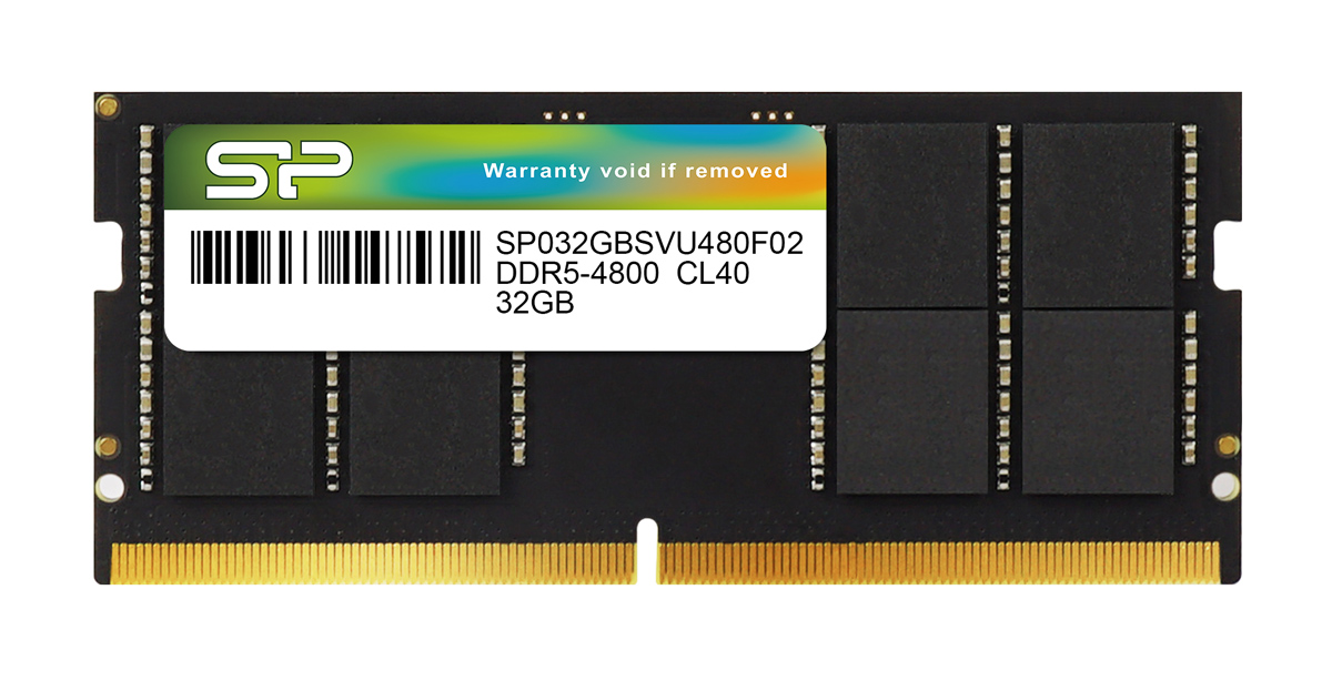 SILICON POWER μνήμη DDR5 SODIMM SP032GBSVU480F02, 32GB, 4800MHz, CL40 1 SILICON POWER μνήμη DDR5 SODIMM SP032GBSVU480F02
