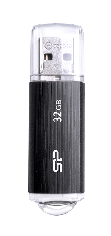 SILICON POWER USB Flash Drive Ultima U02, 32GB, USB 2.0, μαύρο 1 SILICON POWER USB Flash Drive Ultima U02