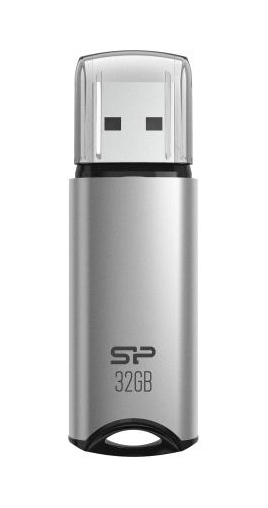 SILICON POWER USB Flash Drive Marvel M02, 32GB, USB 3.2, γκρι 1 SILICON POWER USB Flash Drive Marvel M02