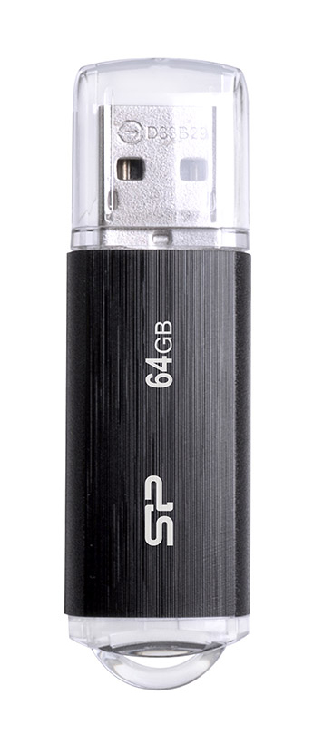 SILICON POWER USB Flash Drive Ultima U02, 64GB, USB 2.0, μαύρο 1 SILICON POWER USB Flash Drive Ultima U02