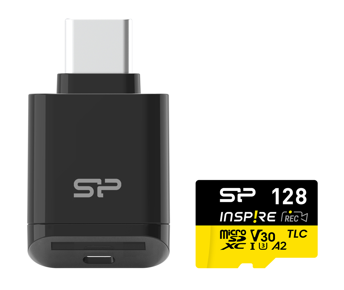 SILICON POWER κάρτα μνήμης microSDXC Inspire με card reader, 128GB, C10 UHS-I U3 V30 A2 1 SILICON POWER κάρτα μνήμης microSDXC Inspire με card reader