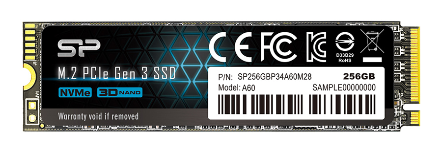 SILICON POWER SSD PCIe Gen3x4 P34A60 M.2 2280, 256GB, 2.200-1.600MB/s 1 SILICON POWER SSD PCIe Gen3x4 P34A60 M.2 2280