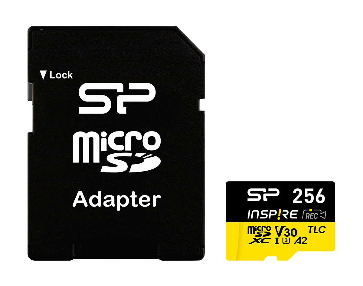SILICON POWER κάρτα μνήμης microSDXC Inspire, 256GB, UHS-I U3 A1 V30 1 SILICON POWER κάρτα μνήμης microSDXC Inspire