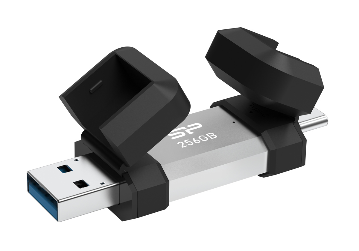 SILICON POWER USB Flash Drive C51, USB/USB-C, 256GB, 200MBps, ασημί 1 SILICON POWER USB Flash Drive C51