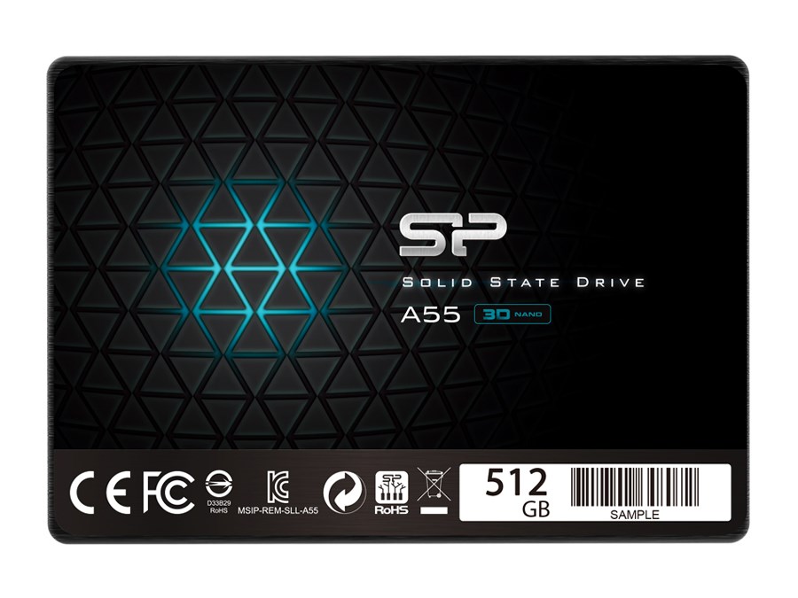 SILICON POWER SSD A55 512GB, 2.5", SATA III, 500-450MB/s, 7mm 1 SILICON POWER SSD A55 512GB