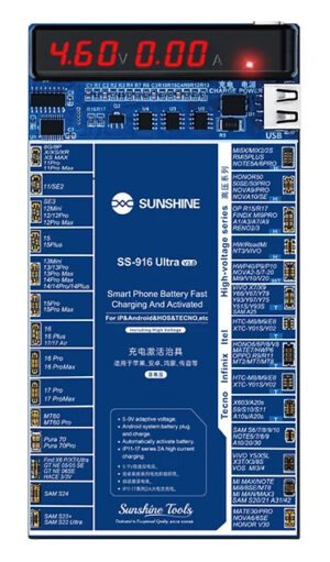 SUNSHINE tester μπαταριών SS-916 Ultra για Apple & Android smartphone
