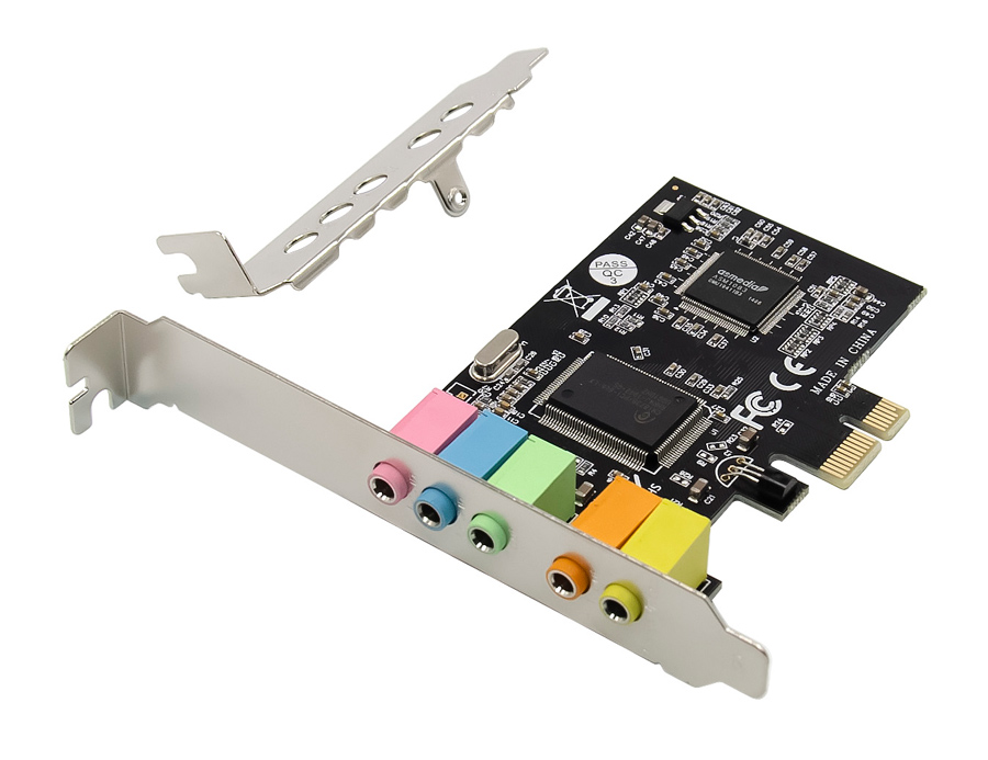 POWERTECH κάρτα επέκτασης PCIe σε 6x channel audio ST17, CM8738 1 POWERTECH κάρτα επέκτασης PCIe σε 6x channel audio ST17