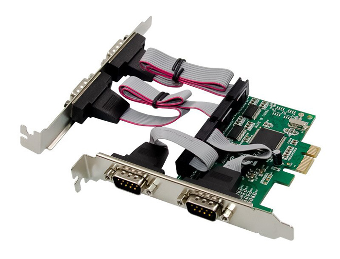 POWERTECH κάρτα επέκτασης PCIe σε 4x RS232 ST310, CH384L 1 POWERTECH κάρτα επέκτασης PCIe σε 4x RS232 ST310