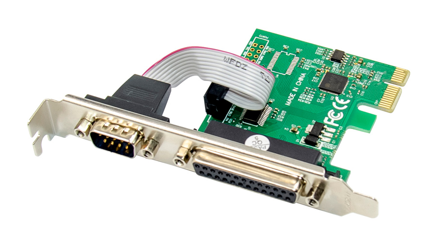 POWERTECH κάρτα επέκτασης PCIe σε serial + parallel ST329, AS99100 1 POWERTECH κάρτα επέκτασης PCIe σε serial + parallel ST329