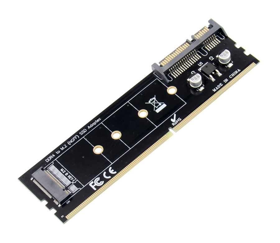 POWERTECH κάρτα επέκτασης DDR4 σε M.2 ST521 1 POWERTECH κάρτα επέκτασης DDR4 σε M.2 ST521