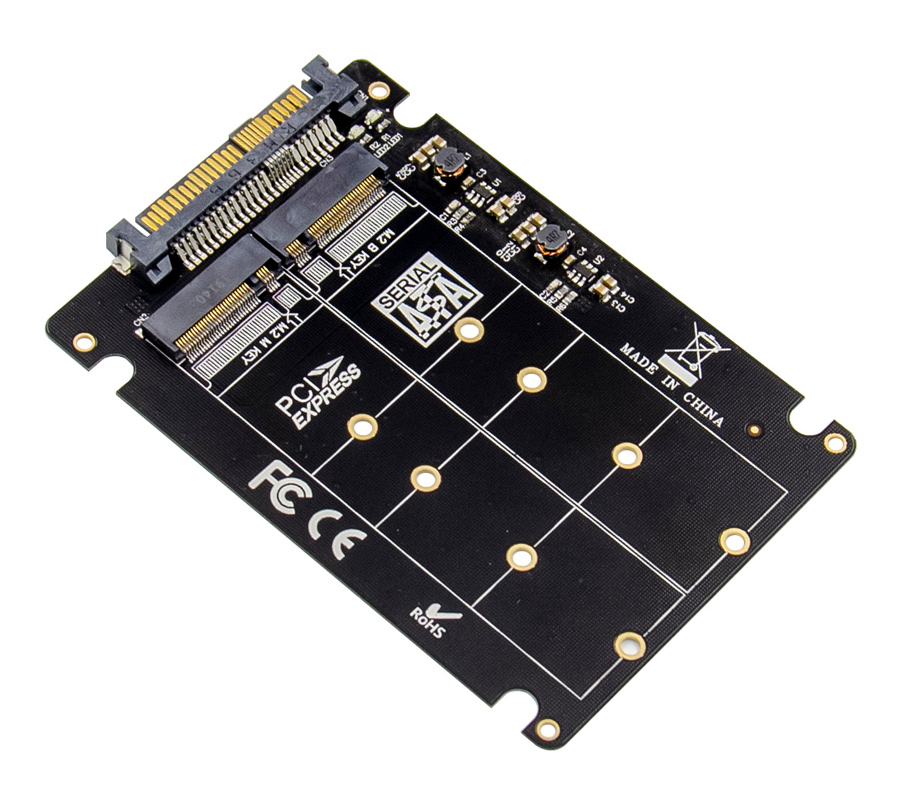 POWERTECH κάρτα επέκτασης U.2 SAS 2.5" σε M.2 B & M NGFF/NVME ST526 1 POWERTECH κάρτα επέκτασης U.2 SAS 2.5" σε M.2 B & M NGFF/NVME ST526
