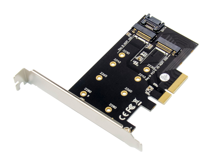 POWERTECH κάρτα επέκτασης 4x PCIe σε M.2 B & M NGFF/NVME ST59 1 POWERTECH κάρτα επέκτασης 4x PCIe σε M.2 B & M NGFF/NVME ST59