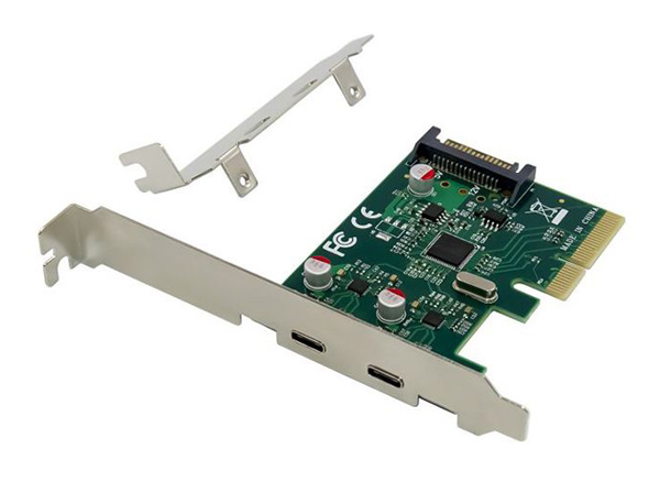 POWERTECH κάρτα επέκτασης PCIe σε 2x USB-C ST614, ASM1142 1 POWERTECH κάρτα επέκτασης PCIe σε 2x USB-C ST614