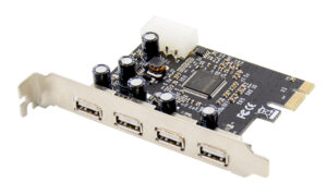 POWERTECH κάρτα επέκτασης PCIe σε 4x USB 2.0 ST622