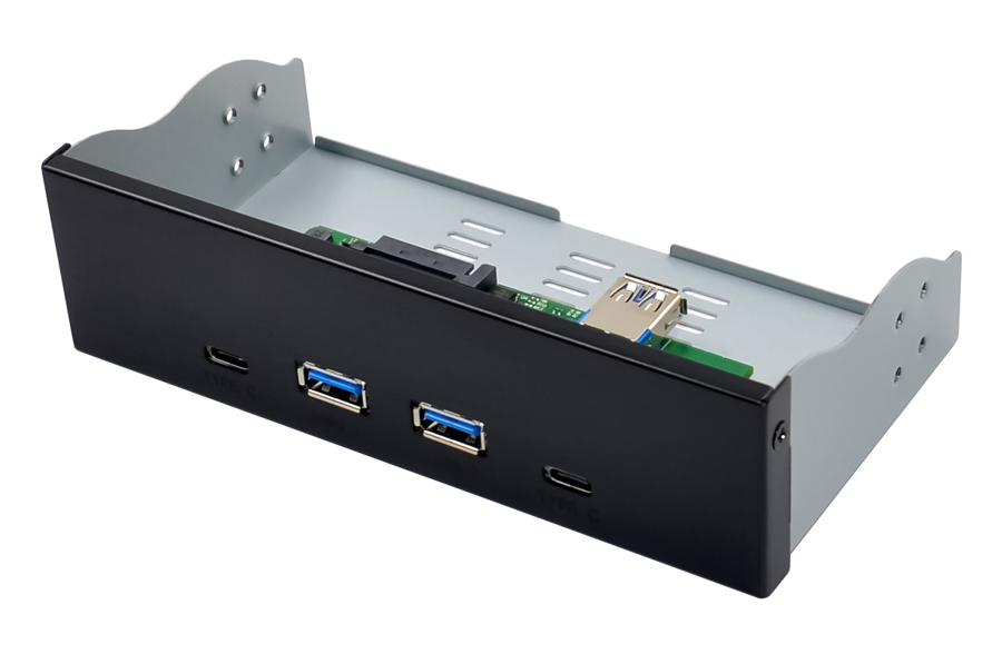POWERTECH front panel 5.25" σε 2x USB 3.1 & 2x USB-C, VL820 1 POWERTECH front panel 5.25" σε 2x USB 3.1 & 2x USB-C