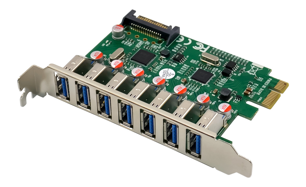 POWERTECH κάρτα επέκτασης PCIe σε 7x USB ST69, 5Gbps, VL805 & VL812 1 POWERTECH κάρτα επέκτασης PCIe σε 7x USB ST69