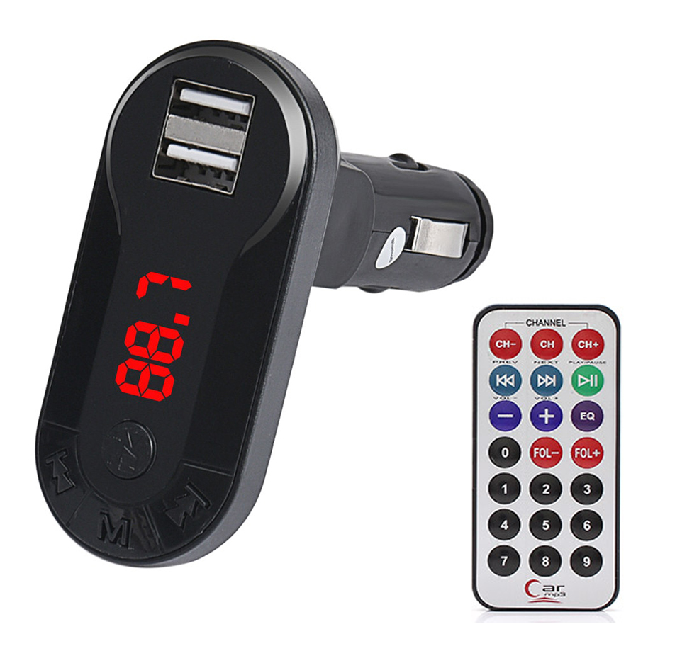 Car FM Transmitter T26 με LCD οθόνη, USB, SD, μαύρο 1 Car FM Transmitter T26 με LCD οθόνη