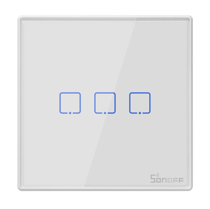 SONOFF smart διακόπτης T2EU3C-RF 433MHz, αφής, τριπλός, λευκός 1 SONOFF smart διακόπτης T2EU3C-RF 433MHz
