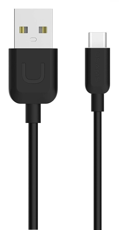 USAMS καλώδιο USB σε USB-C US-SJ099 U-Turn, 2.1A, 1m, μαύρο 1 USAMS καλώδιο USB σε USB-C US-SJ099 U-Turn