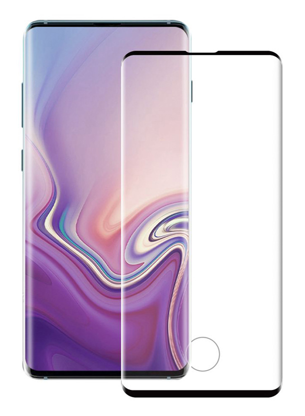 POWERTECH Tempered Glass 3D, half glue, curved, Samsung S10 Plus, μαύρο 1 POWERTECH Tempered Glass 3D