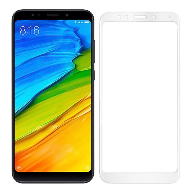 POWERTECH Tempered Glass 5D Full Glue για Xiaomi Note 5 Qualcomm, λευκό 1 POWERTECH Tempered Glass 5D Full Glue για Xiaomi Note 5 Qualcomm