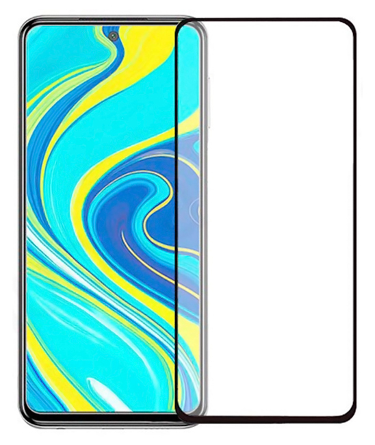 POWERTECH Tempered Glass 5D, full glue, Xiaomi Redmi Note 9 Pro, μαύρο 1 POWERTECH Tempered Glass 5D