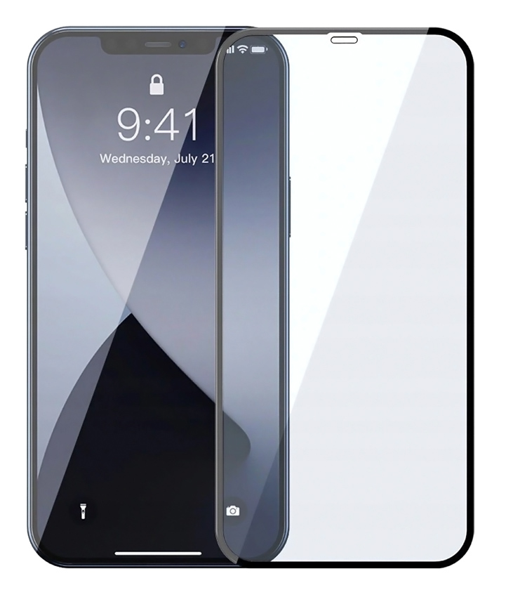 POWERTECH Tempered Glass 5D, full glue, iPhone 12 Pro Max, μαύρο 1 POWERTECH Tempered Glass 5D