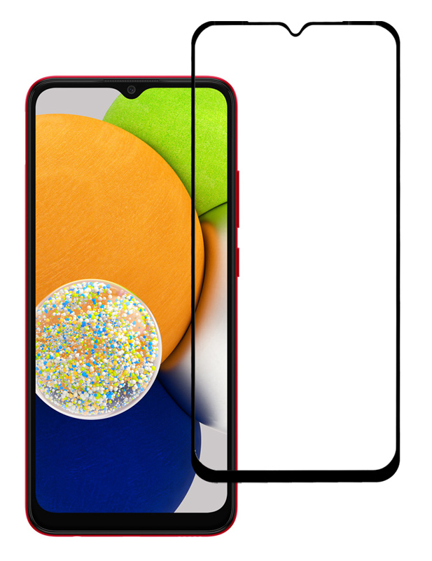 POWERTECH tempered glass 5D TGC-0574, Samsung A03, full glue, μαύρο 1 POWERTECH tempered glass 5D TGC-0574