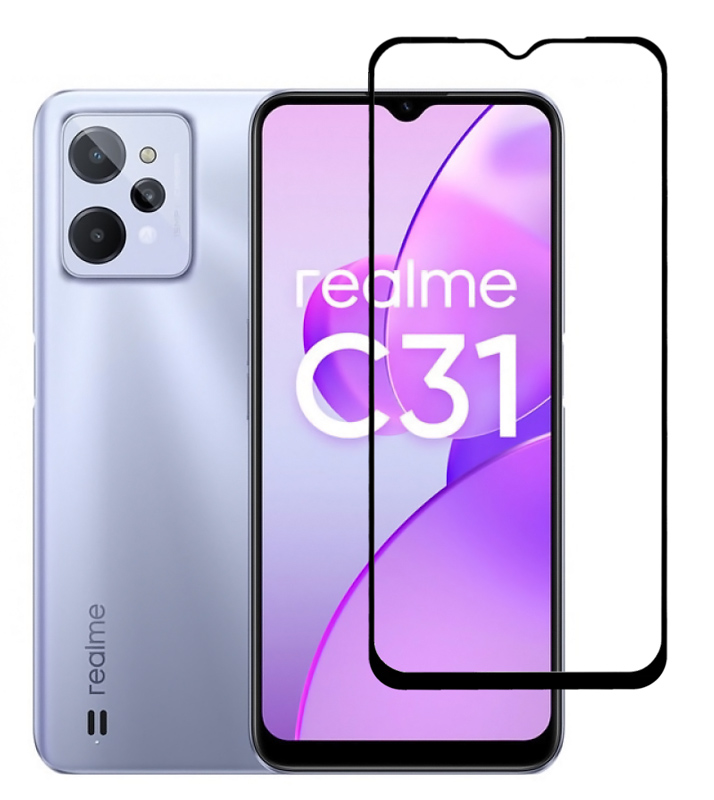 POWERTECH tempered glass 5D TGC-0580, Realme C31, full glue, μαύρο 1 POWERTECH tempered glass 5D TGC-0580