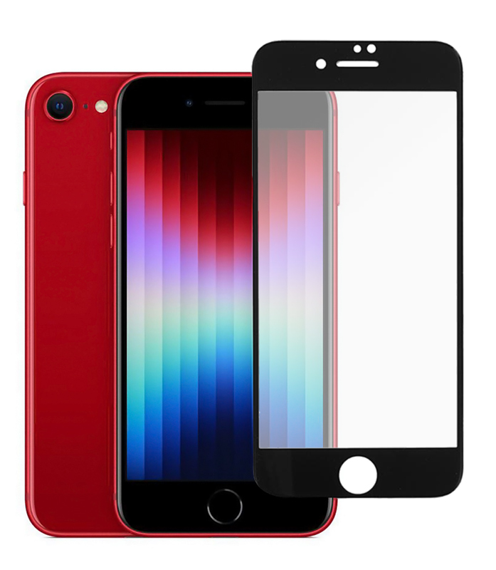 POWERTECH tempered glass 5D TGC-0584, full glue, iPhone SE 2022, μαύρο 1 POWERTECH tempered glass 5D TGC-0584