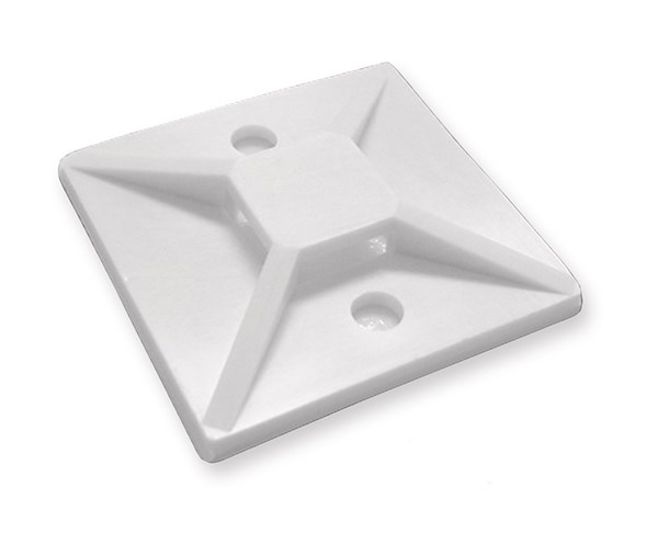 POWERTECH αυτοκόλλητη βάση δεματικών TIES-004, 30x30mm, 50τμχ, λευκό 1 POWERTECH αυτοκόλλητη βάση δεματικών TIES-004