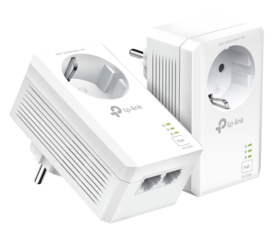TP-LINK powerline kit TL-PA7027P KIT, passthrough, AV1000 1000Mbps, V1.0 1 TP-LINK powerline kit TL-PA7027P KIT