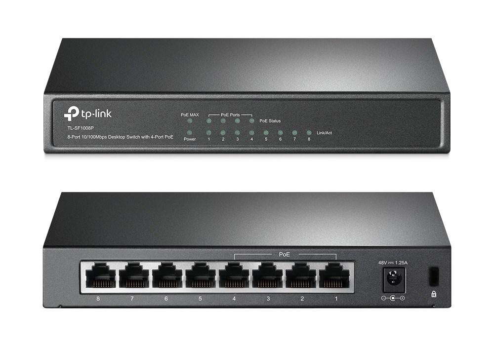 TP-LINK Desktop Switch TL-SF1008P 8 Θυρών, με 4-port POE, Ver. 6.0 1 TP-LINK Desktop Switch TL-SF1008P 8 Θυρών