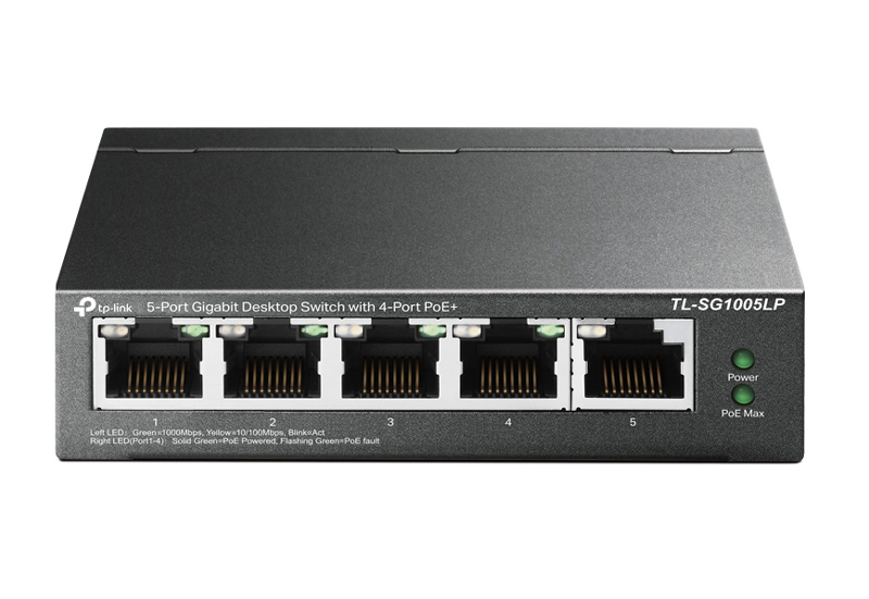 TP-LINK desktop switch TL-SG1005LP, 5-Port Gigabit, 4x PoE+, V4.0 1 TP-LINK desktop switch TL-SG1005LP