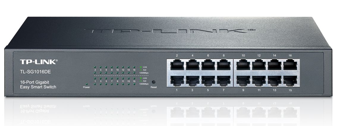 TP-LINK Easy Smart Switch TL-SG1016DE, 16-Port Gbit, Ver. 4.2 1 TP-LINK Easy Smart Switch TL-SG1016DE