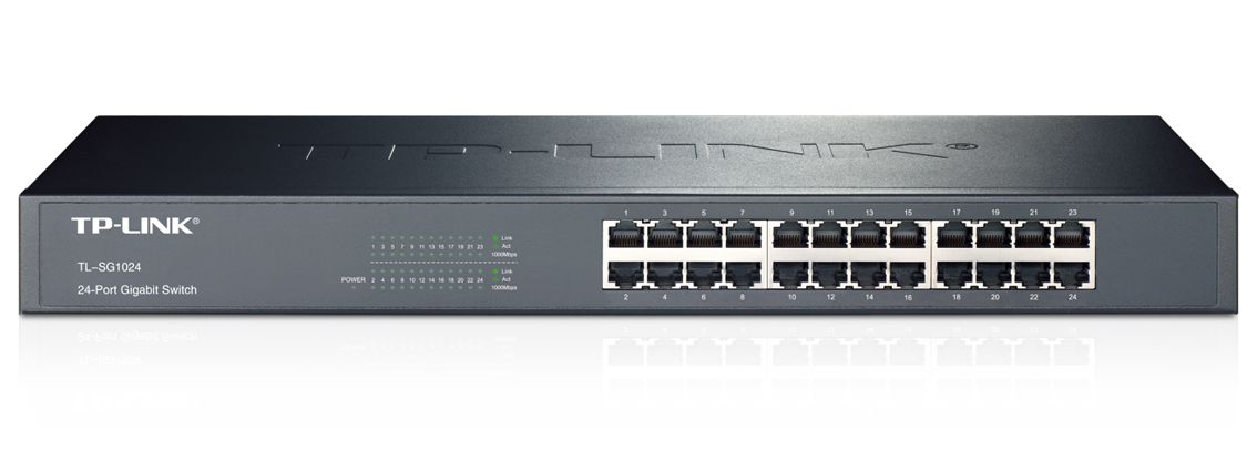 TP-LINK Gigabit Rackmount Switch TL-SG1024 24-Port, Ver. 12.0 1 TP-LINK Gigabit Rackmount Switch TL-SG1024 24-Port