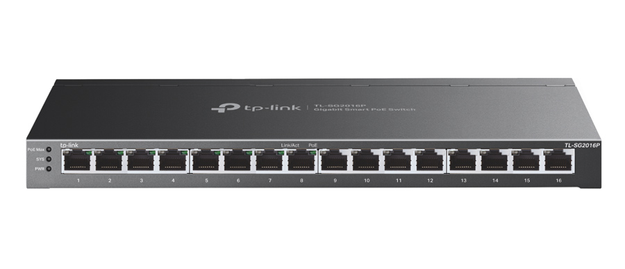 TP-LINK JetStream switch TL-SG2016P, 16-Port Gigabit, 8x PoE+, Ver. 1.0 1 TP-LINK JetStream switch TL-SG2016P