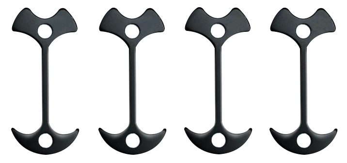 POWERTECH πασαλάκια σκηνής για ξύλινο δάπεδο TOOL-0071, μαύρο, 4τμχ 1 POWERTECH πασαλάκια σκηνής για ξύλινο δάπεδο TOOL-0071