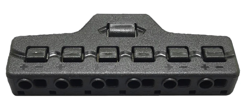Splitter block TOOL-0095 για LED καλωδιοταινίες, 6-port, μαύρο 1 Splitter block TOOL-0095 για LED καλωδιοταινίες