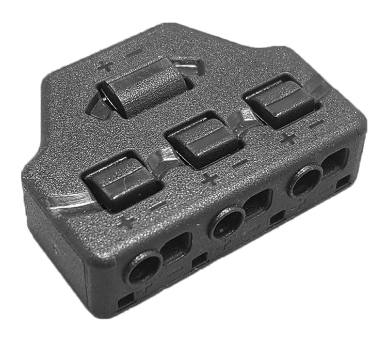 Splitter block TOOL-0096 για LED καλωδιοταινίες, 3-port, μαύρο 1 Splitter block TOOL-0096 για LED καλωδιοταινίες