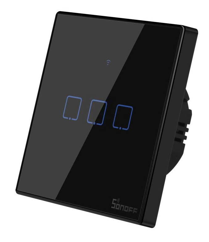 SONOFF smart διακόπτης ΤΧ-T3EU3C, αφής, Wi-Fi, τριπλός, μαύρος 1 SONOFF smart διακόπτης ΤΧ-T3EU3C