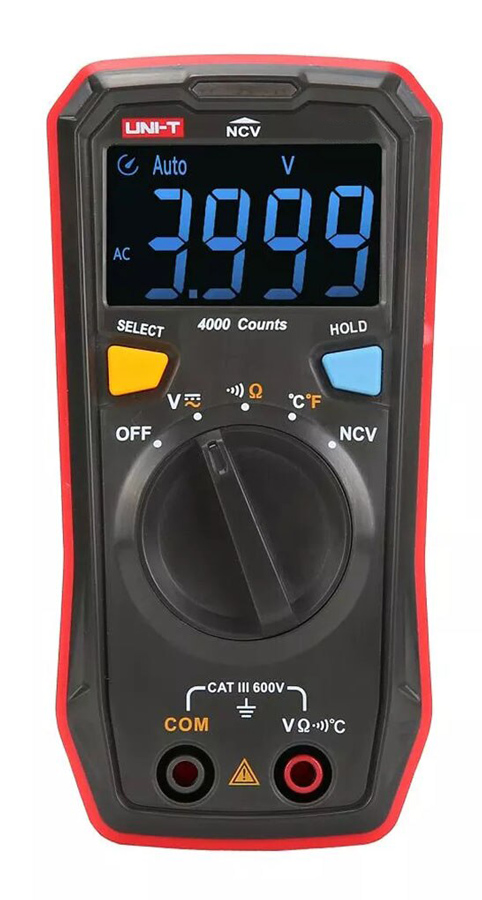 UNI-T ψηφιακό πολύμετρο τσέπης UT123T, NCV, DC/AC 1 UNI-T ψηφιακό πολύμετρο τσέπης UT123T
