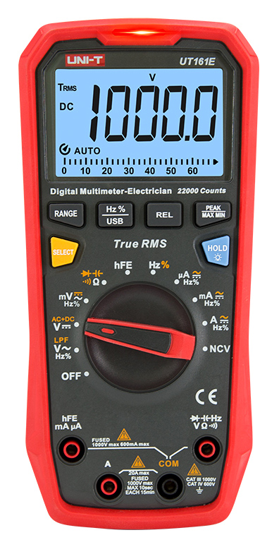 UNI-T ψηφιακό πολύμετρο UT161E, 1000V AC/DC, NCV, True RMS 1 UNI-T ψηφιακό πολύμετρο UT161E