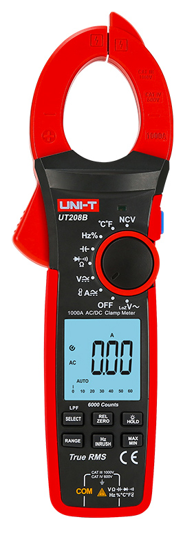 UNI-T πολύμετρο & αμπεροτσιμπίδα UT208B, 1000A AC/DC, NCV, True RMS 1 UNI-T πολύμετρο & αμπεροτσιμπίδα UT208B