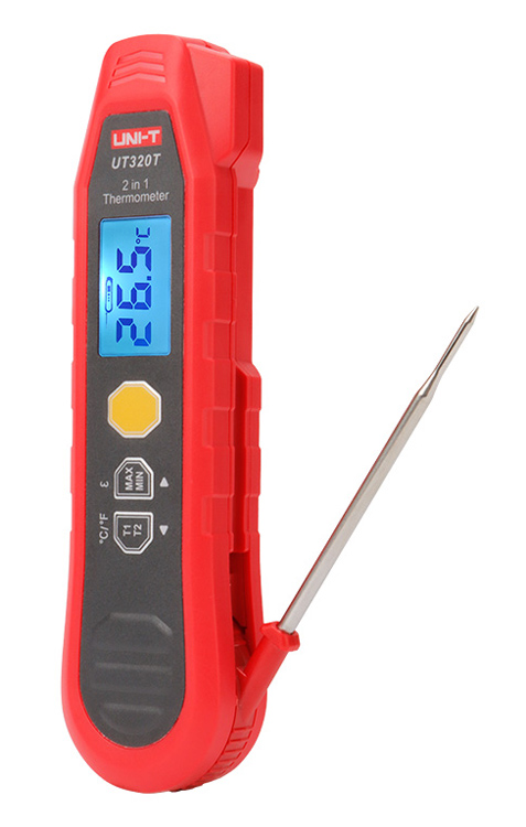 UNI-T ψηφιακό θερμόμετρο 2 in 1 UT320T, -40~300 °C, IP54 1 UNI-T ψηφιακό θερμόμετρο 2 in 1 UT320T