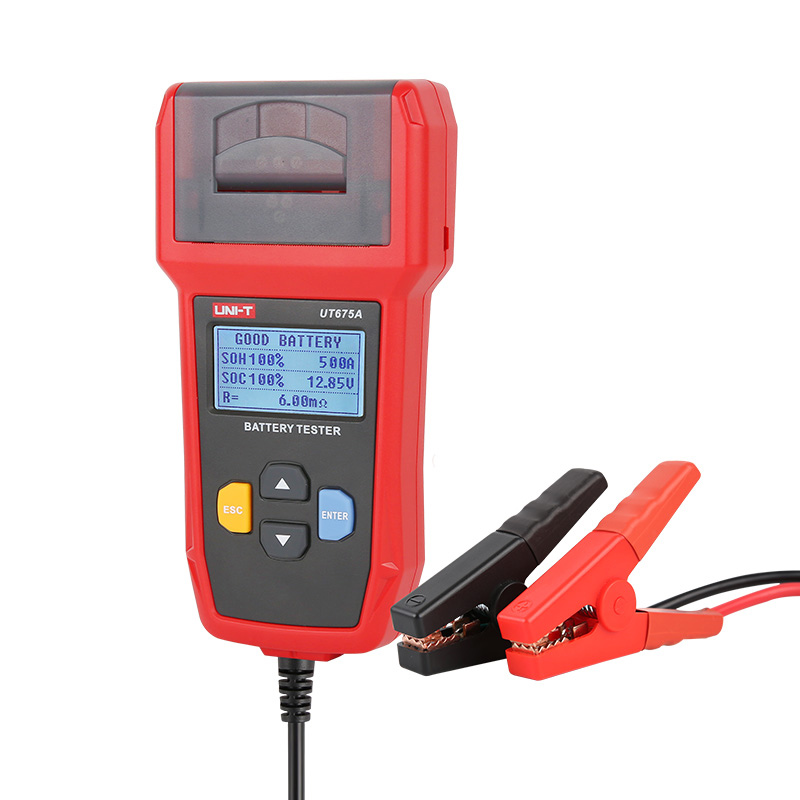 UNI-T tester μπαταρίας αυτοκινήτων UT675A με κροκοδειλάκια & εκτυπωτή 1 UNI-T tester μπαταρίας αυτοκινήτων UT675A με κροκοδειλάκια & εκτυπωτή