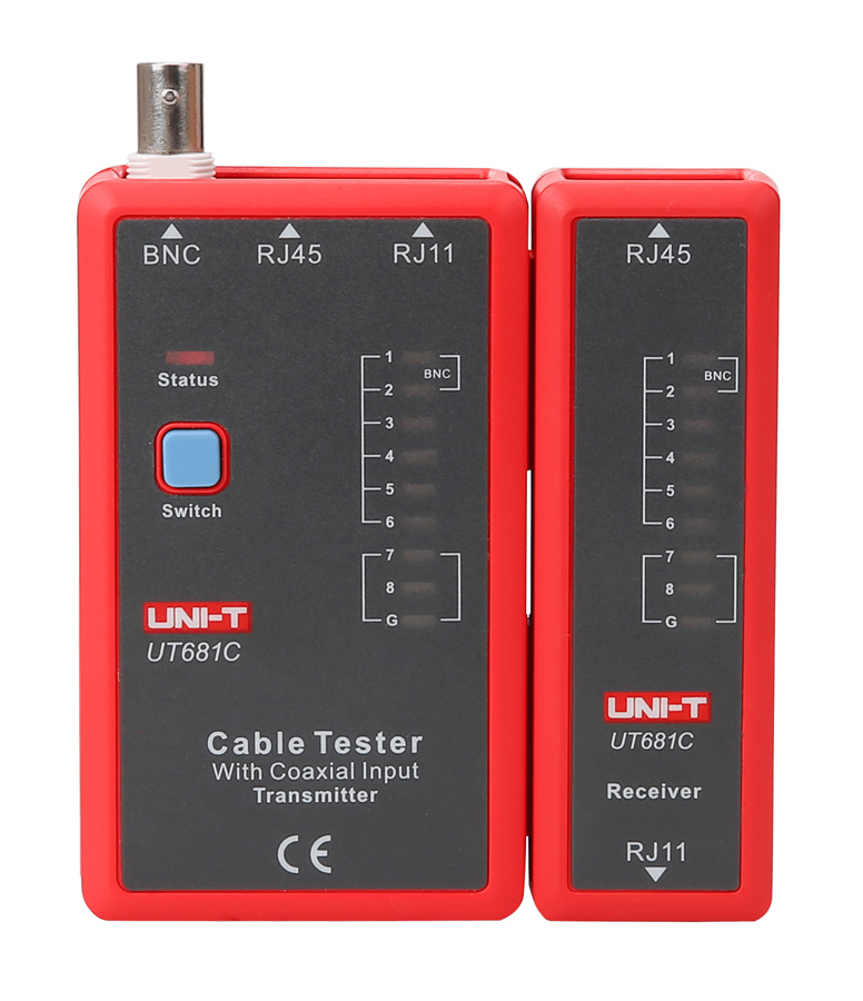 UNI-T tester καλωδίων δικτύου UT681C, RJ45/RJ11/BNC 1 UNI-T tester καλωδίων δικτύου UT681C