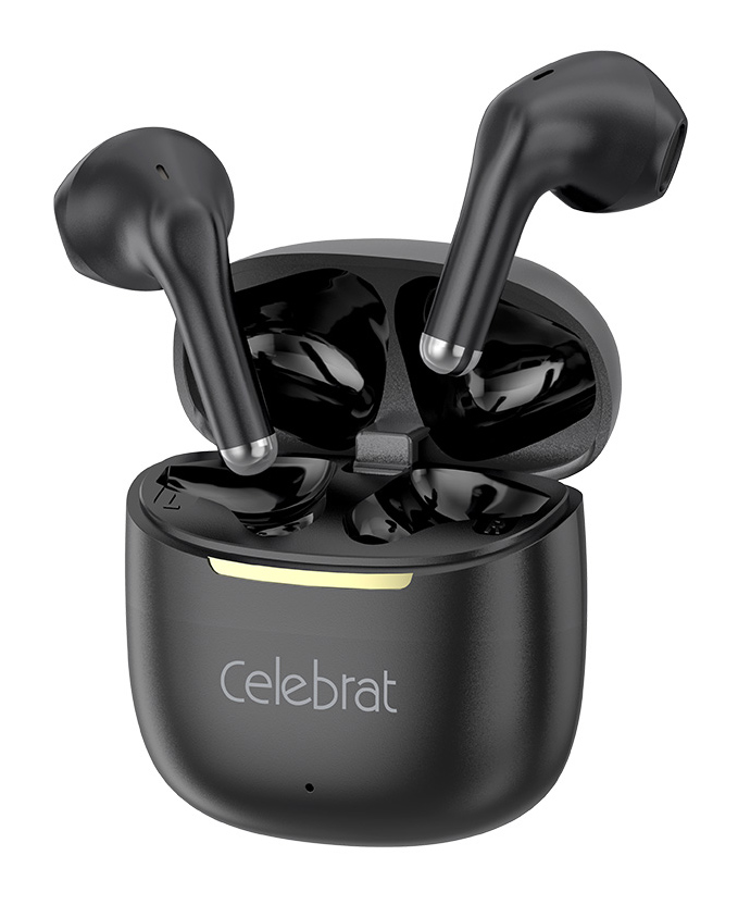 CELEBRAT earphones με θήκη φόρτισης W79, True Wireless, 13mm, 30/300mAh, μαύρα 1 CELEBRAT earphones με θήκη φόρτισης W79