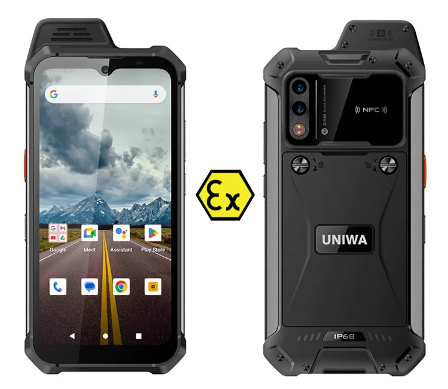 UNIWA smartphone W999, 6.3", 8/128GB , ηχείο 2W, Atex Zone 2, IP68, μαύρο 1 UNIWA smartphone W999