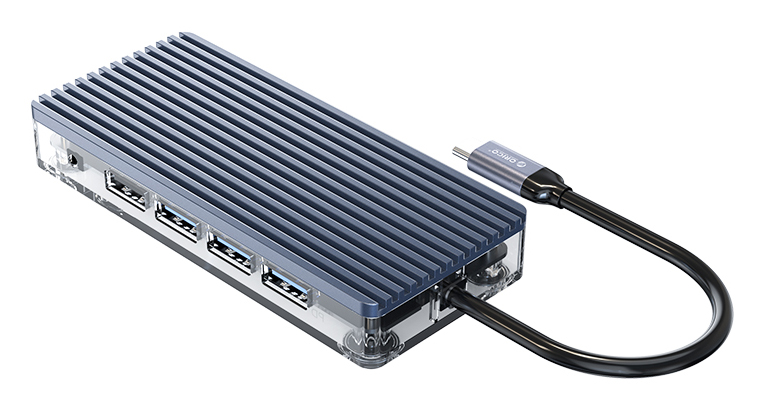 ORICO docking station WB-11P, 11 θυρών, USB-C σύνδεση, 100W PD, 4K, γκρι 1 ORICO docking station WB-11P